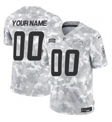 Men's Los Angeles Chargers Active Player Custom 2024 F.U.S.E Arctic Camo Salute To Service Limited Stitched Football Jersey