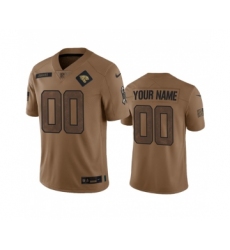 Men's Nike Jacksonville Jaguars Active Player Custom 2023 Brown Salute To Service Limited Football Stitched Jersey