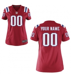 Women's New England Patriots Nike Red Custom Game Jersey