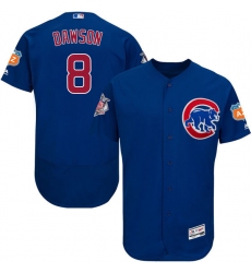 Men's Majestic Chicago Cubs #8 Andre Dawson Royal Blue Alternate Flex Base Authentic Collection MLB Jersey