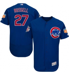 Men's Majestic Chicago Cubs #27 Addison Russell Royal Blue Alternate Flex Base Authentic Collection MLB Jersey