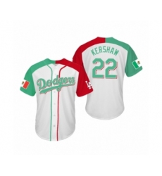 Men's Clayton Kershaw #22 Los Angeles Dodgers Two-Tone Mexican Heritage Night Cool Base Jersey