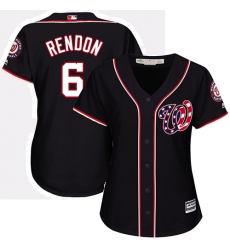 Women's Majestic Washington Nationals #6 Anthony Rendon Authentic Navy Blue Alternate 2 Cool Base MLB Jersey