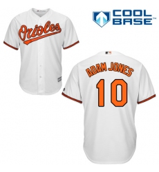 Men's Majestic Baltimore Orioles #10 Adam Jones Replica White Home Cool Base MLB Jersey