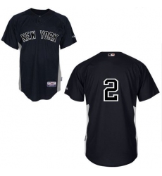 Men's Majestic New York Yankees #2 Derek Jeter Replica Black MLB Jersey