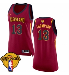 Women's Nike Cleveland Cavaliers #13 Tristan Thompson Swingman Maroon 2018 NBA Finals Bound NBA Jersey - Icon Edition