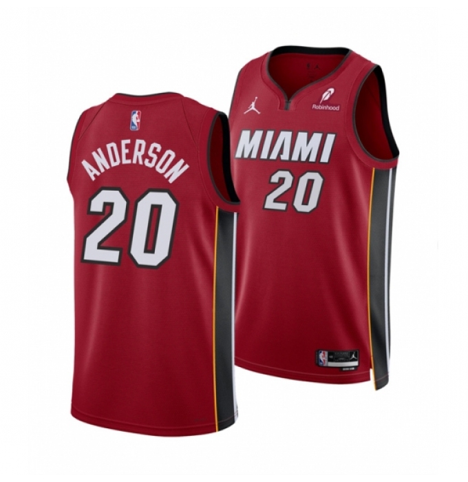 Men's Miami Heat #20 Kyle Anderson Red 2025 Statement Edition Swingman Stitched Basketball Jersey