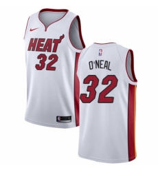 Men's Nike Miami Heat #32 Shaquille O'Neal Authentic NBA Jersey - Association Edition
