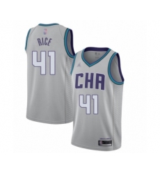Youth Jordan Charlotte Hornets #41 Glen Rice Swingman Gray Basketball Jersey - 2019 20 City Edition