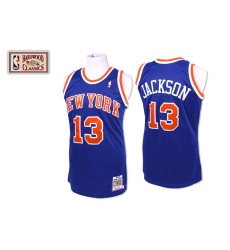 Men's Mitchell and Ness New York Knicks #13 Mark Jackson Swingman Royal Blue Throwback NBA Jersey