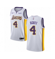Women's Los Angeles Lakers #4 Byron Scott Authentic White Basketball Jersey - Association Edition