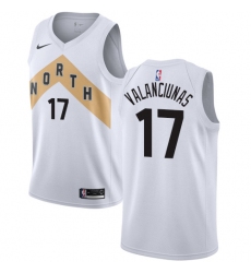 Women's Nike Toronto Raptors #17 Jonas Valanciunas Swingman White NBA Jersey - City Edition