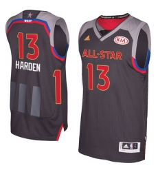 Men's Adidas Houston Rockets #13 James Harden Swingman Charcoal 2017 All Star NBA Jersey