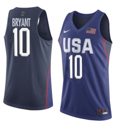 Men's Nike Team USA #10 Kobe Bryant Swingman Navy Blue 2016 Olympics Basketball Jersey