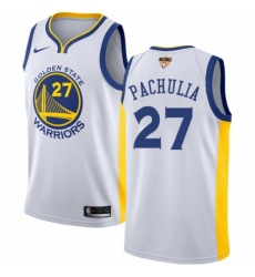 Youth Nike Golden State Warriors #27 Zaza Pachulia Swingman White Home 2018 NBA Finals Bound NBA Jersey - Association Edition