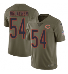 Men's Nike Chicago Bears #54 Brian Urlacher Limited Olive 2017 Salute to Service NFL Jersey