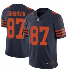 Men's Nike Chicago Bears #87 Adam Shaheen Navy Blue Alternate Vapor Untouchable Limited Player NFL Jersey
