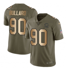Youth Nike Chicago Bears #90 Jonathan Bullard Limited Olive/Gold Salute to Service NFL Jersey