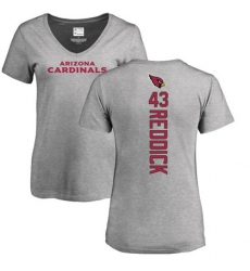 NFL Women's Nike Arizona Cardinals #43 Haason Reddick Ash Backer V-Neck T-Shirt