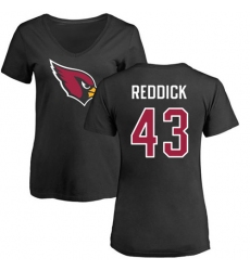 NFL Women's Nike Arizona Cardinals #43 Haason Reddick Black Name & Number Logo T-Shirt