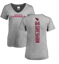 NFL Women's Nike Arizona Cardinals #84 Jermaine Gresham Ash Backer V-Neck T-Shirt