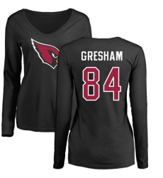 NFL Women's Nike Arizona Cardinals #84 Jermaine Gresham Black Name & Number Logo Long Sleeve T-Shirt
