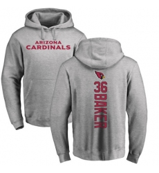 NFL Nike Arizona Cardinals #36 Budda Baker Ash Backer Pullover Hoodie