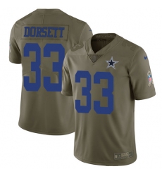 Youth Nike Dallas Cowboys #33 Tony Dorsett Limited Olive 2017 Salute to Service NFL Jersey