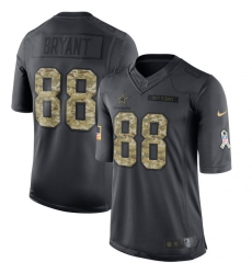 Men's Nike Dallas Cowboys #88 Dez Bryant Limited Black 2016 Salute to Service NFL Jersey