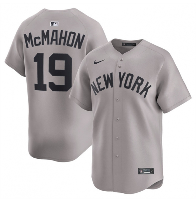 Men's New York Yankees #19 Ryan McMahon Grey 2025 Limited Stitched Baseball Jersey