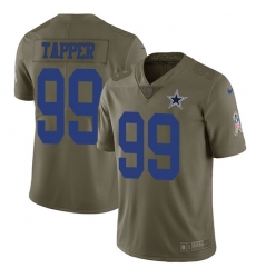 Youth Nike Dallas Cowboys #99 Charles Tapper Limited Olive 2017 Salute to Service NFL Jersey