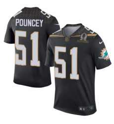 Men's Nike Miami Dolphins #51 Mike Pouncey Elite Black Team Irvin 2016 Pro Bowl NFL Jersey