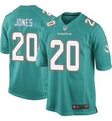 Men's Nike Miami Dolphins #20 Reshad Jones Game Aqua Green Team Color NFL Jersey