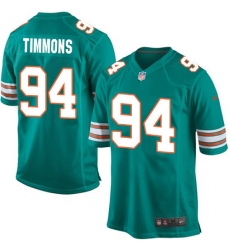 Men's Nike Miami Dolphins #94 Lawrence Timmons Game Aqua Green Alternate NFL Jersey