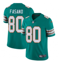 Youth Nike Miami Dolphins #80 Anthony Fasano Elite Aqua Green Alternate NFL Jersey
