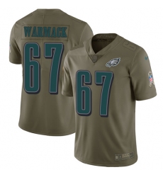 Men's Nike Philadelphia Eagles #67 Chance Warmack Limited Olive 2017 Salute to Service NFL Jersey
