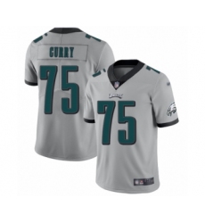 Men's Philadelphia Eagles #75 Vinny Curry Limited Silver Inverted Legend Football Jersey