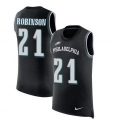 Men's Nike Philadelphia Eagles #21 Patrick Robinson Limited Black Rush Player Name & Number Tank Top NFL Jersey