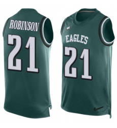 Men's Nike Philadelphia Eagles #21 Patrick Robinson Limited Midnight Green Player Name & Number Tank Top NFL Jersey