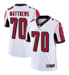 Men's Nike Atlanta Falcons #70 Jake Matthews White Vapor Untouchable Limited Player NFL Jersey