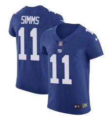 Men's Nike New York Giants #11 Phil Simms Elite Royal Blue Team Color NFL Jersey