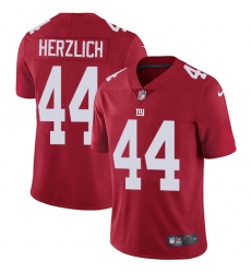 Men's Nike New York Giants #44 Mark Herzlich Red Alternate Vapor Untouchable Limited Player NFL Jersey