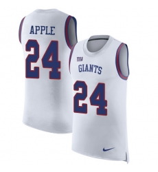 Men's Nike New York Giants #24 Eli Apple Limited White Rush Player Name & Number Tank Top NFL Jersey