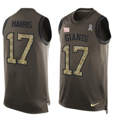 Men's Nike New York Giants #17 Dwayne Harris Limited Green Salute to Service Tank Top NFL Jersey