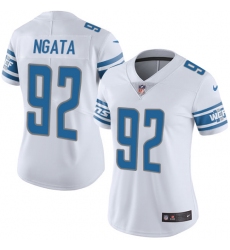 Women's Nike Detroit Lions #92 Haloti Ngata Limited White Vapor Untouchable NFL Jersey