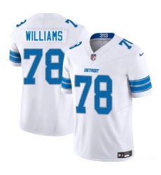 Men's Detroit Lions #78 Tyleik Williams White 2025 Draft F.U.S.E. Vapor Limited Football Stitched Jersey