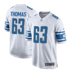 Men's Nike Detroit Lions #63 Brandon Thomas Game White NFL Jersey
