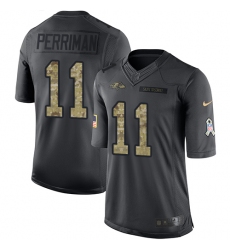 Youth Nike Baltimore Ravens #11 Breshad Perriman Limited Black 2016 Salute to Service NFL Jersey