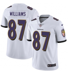 Youth Nike Baltimore Ravens #87 Maxx Williams White Vapor Untouchable Limited Player NFL Jersey