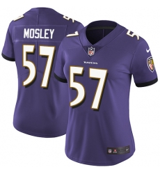 Women's Nike Baltimore Ravens #57 C.J. Mosley Purple Team Color Vapor Untouchable Limited Player NFL Jersey